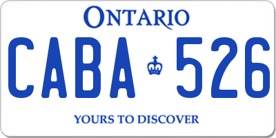 ON license plate CABA526