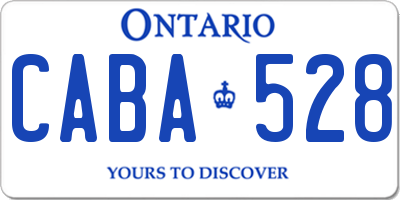 ON license plate CABA528