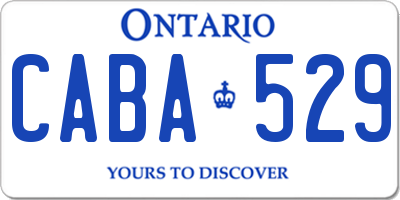 ON license plate CABA529