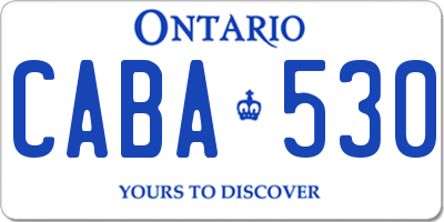 ON license plate CABA530