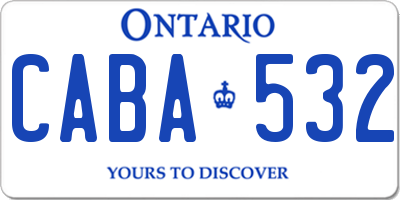 ON license plate CABA532