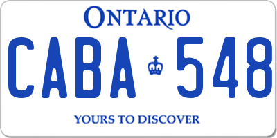 ON license plate CABA548