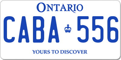 ON license plate CABA556