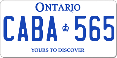 ON license plate CABA565