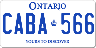 ON license plate CABA566