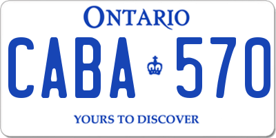 ON license plate CABA570