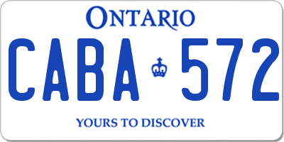 ON license plate CABA572