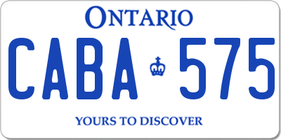 ON license plate CABA575