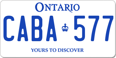 ON license plate CABA577