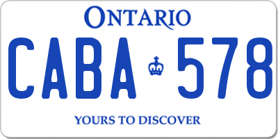 ON license plate CABA578