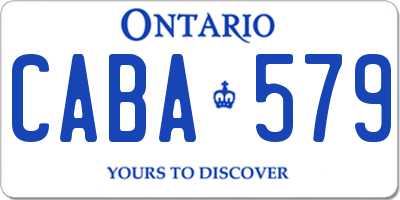 ON license plate CABA579