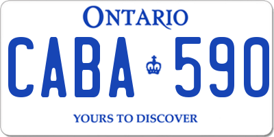 ON license plate CABA590