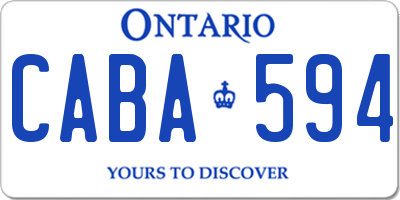 ON license plate CABA594