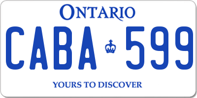 ON license plate CABA599