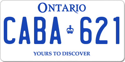 ON license plate CABA621