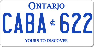 ON license plate CABA622