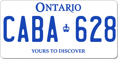 ON license plate CABA628