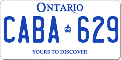 ON license plate CABA629