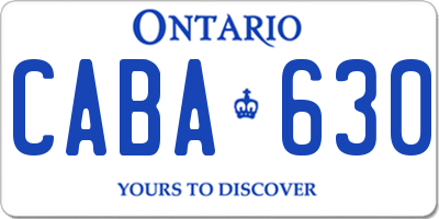 ON license plate CABA630