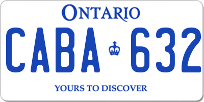 ON license plate CABA632