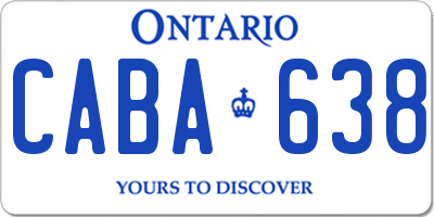 ON license plate CABA638