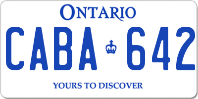 ON license plate CABA642