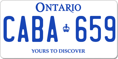 ON license plate CABA659