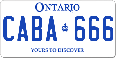 ON license plate CABA666