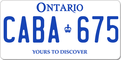 ON license plate CABA675