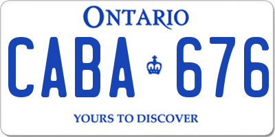 ON license plate CABA676