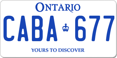 ON license plate CABA677