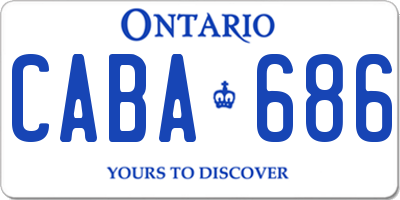 ON license plate CABA686