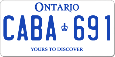 ON license plate CABA691