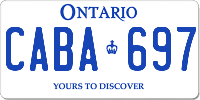 ON license plate CABA697