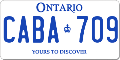 ON license plate CABA709