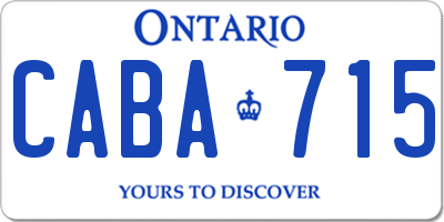 ON license plate CABA715