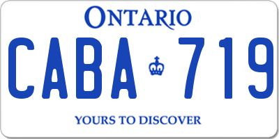 ON license plate CABA719