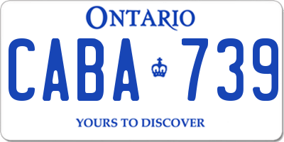 ON license plate CABA739