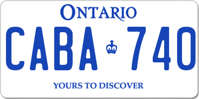 ON license plate CABA740