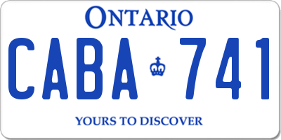 ON license plate CABA741