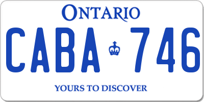 ON license plate CABA746