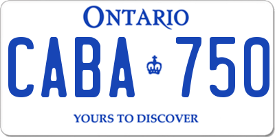 ON license plate CABA750