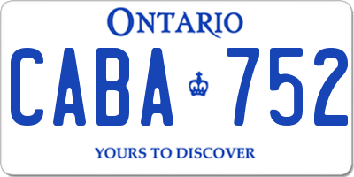 ON license plate CABA752