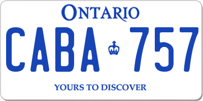 ON license plate CABA757