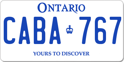 ON license plate CABA767