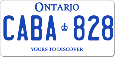 ON license plate CABA828