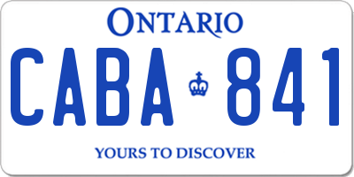 ON license plate CABA841