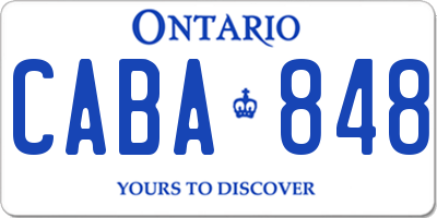 ON license plate CABA848