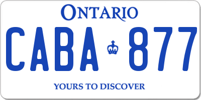 ON license plate CABA877