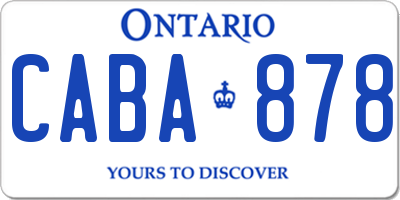 ON license plate CABA878